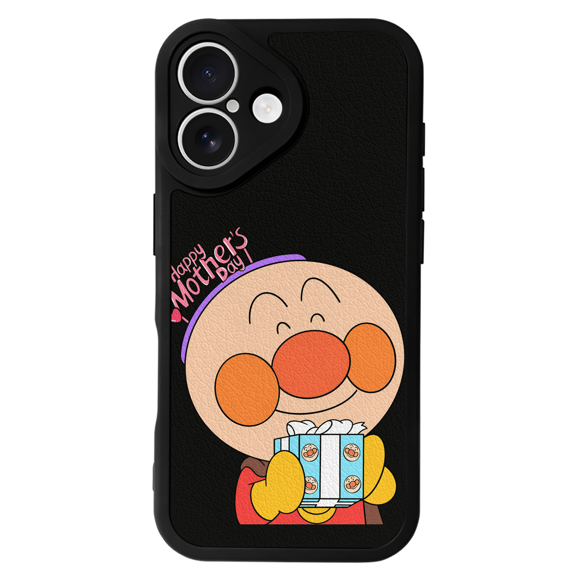 （画像用） アンパンマン Anpanman 【iPhone 16シリーズ対応】シリコンスマホケース（レザー調） 材質：シリコン